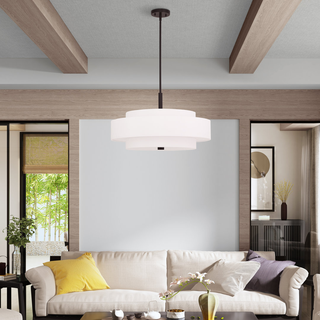 Flaire 5 - Light Shaded Drum Chandelier